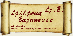 Ljiljana Bajunović vizit kartica